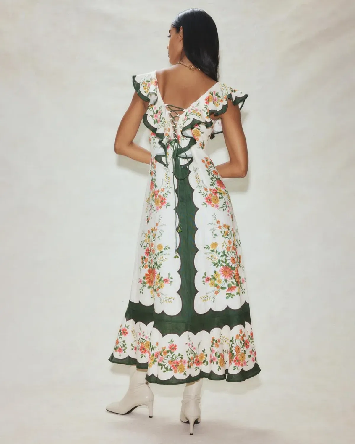 Alemais - Elisabetta Ruffle Midi Dress - Size 14 - Image 2