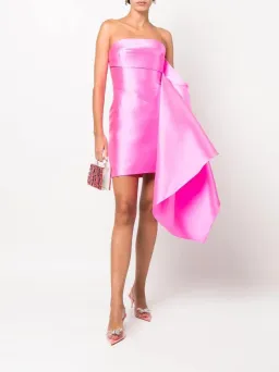 Solace London Elia Strapless Mini Dress Pink Size 8 for rent on The Volte - image 1