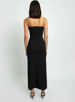 Christopher Esber Crossed Torso Wool Bra Dress Black Size 8 for rent on The Volte - image 3