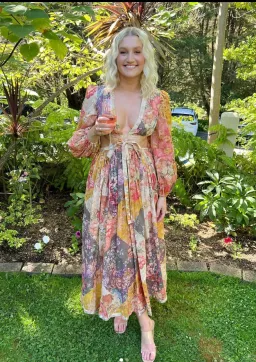 Zimmermann Pattie Patchwork Long Dress Floral Size 0 / Au 8 for rent on The Volte - image 3