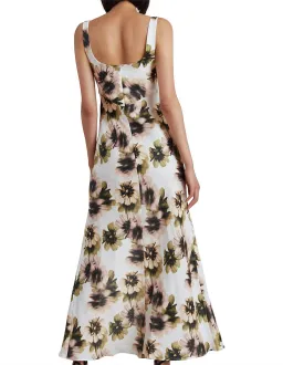 Bec & Bridge Bloom Bias Cut With High Split Linen Maxi Dress Floral Size 12 / L for rent on The Volte - image 3