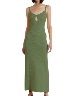 Bec & Bridge Effie Knit Key Maxi Dress Green Size L / Au 12 for rent on The Volte - image 1