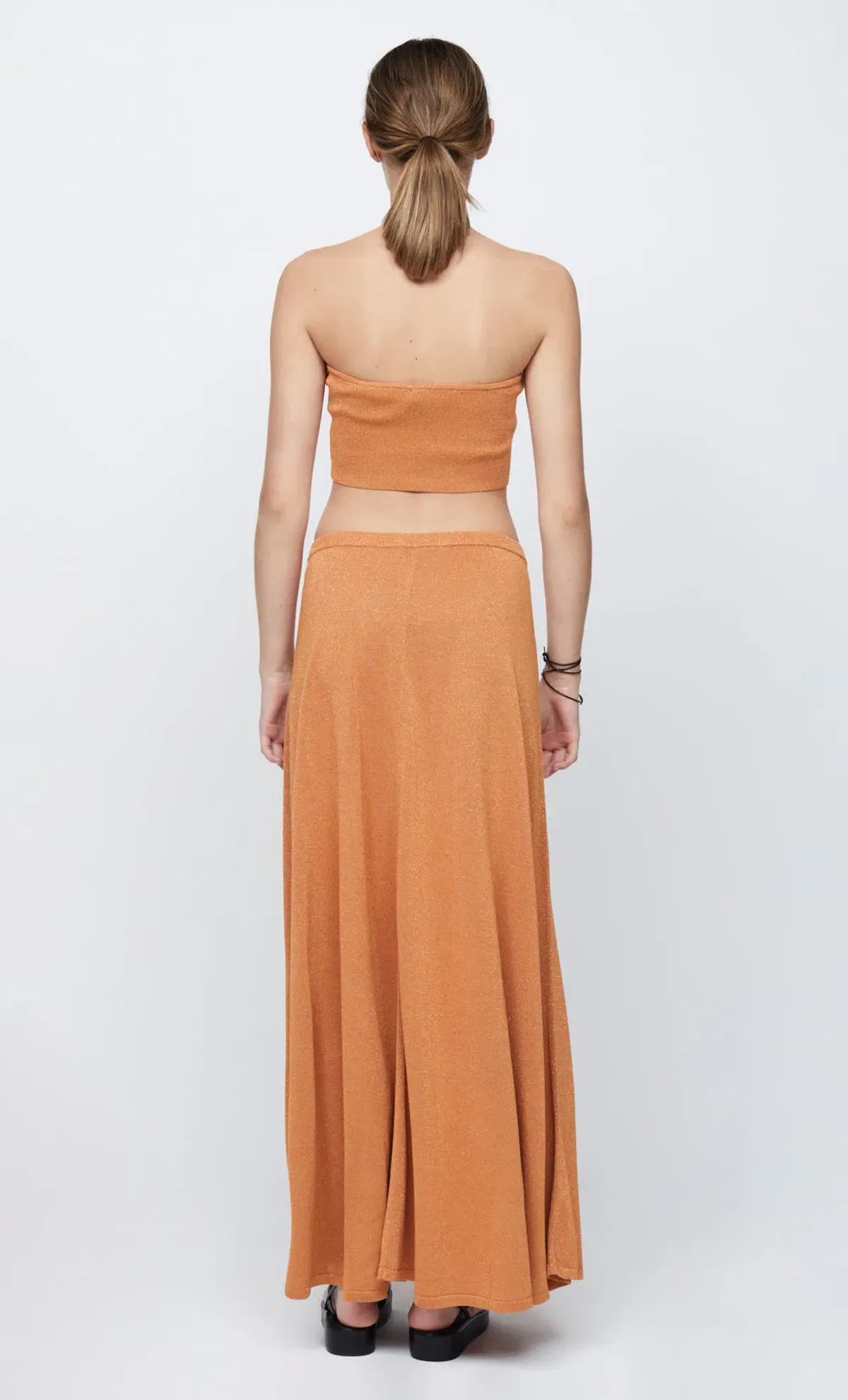 Bec & Bridge Indya Knit Bandeau and Knit Maxi Skirt Set Rust Size 6 / XS - Image 3
