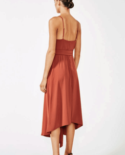 SHONA JOY Voltaire Cocktail Dress | Colour: Rust for rent on The Volte - image 4