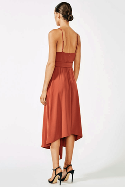 SHONA JOY Voltaire Cocktail Dress | Colour: Rust for rent on The Volte - image 3