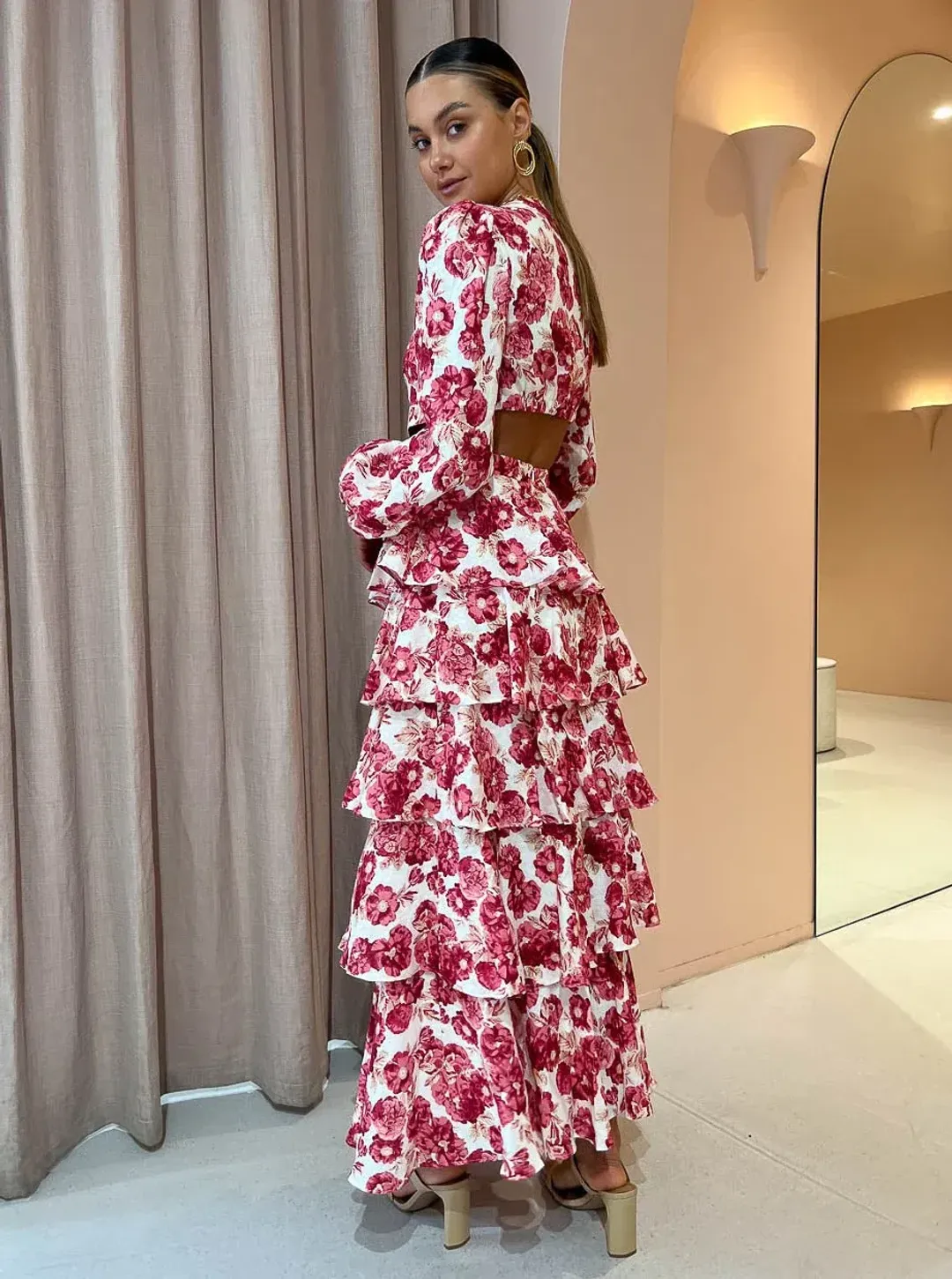 Issy Truly Dress In Bloom Pink Size AU 6 for rent on The Volte - main image