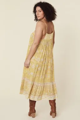 Spell Mossy Strappy Midi Dress Yellow Size XS / AU 6 for rent on The Volte - image 3