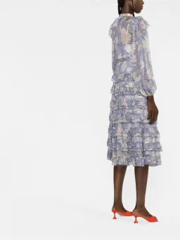 Zimmermann Scallop Cosmic Midi Blue Size 4 / AU 16 for rent on The Volte - image 2