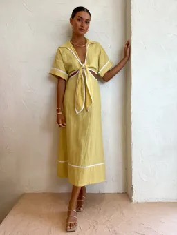 Roame Parque Dress in Butter Size 6 for rent on The Volte - image 3