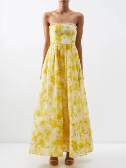 Zimmermann Wonderland Shell Gown in Daffodil Print Size 0/AU 8 for rent on The Volte - image 1