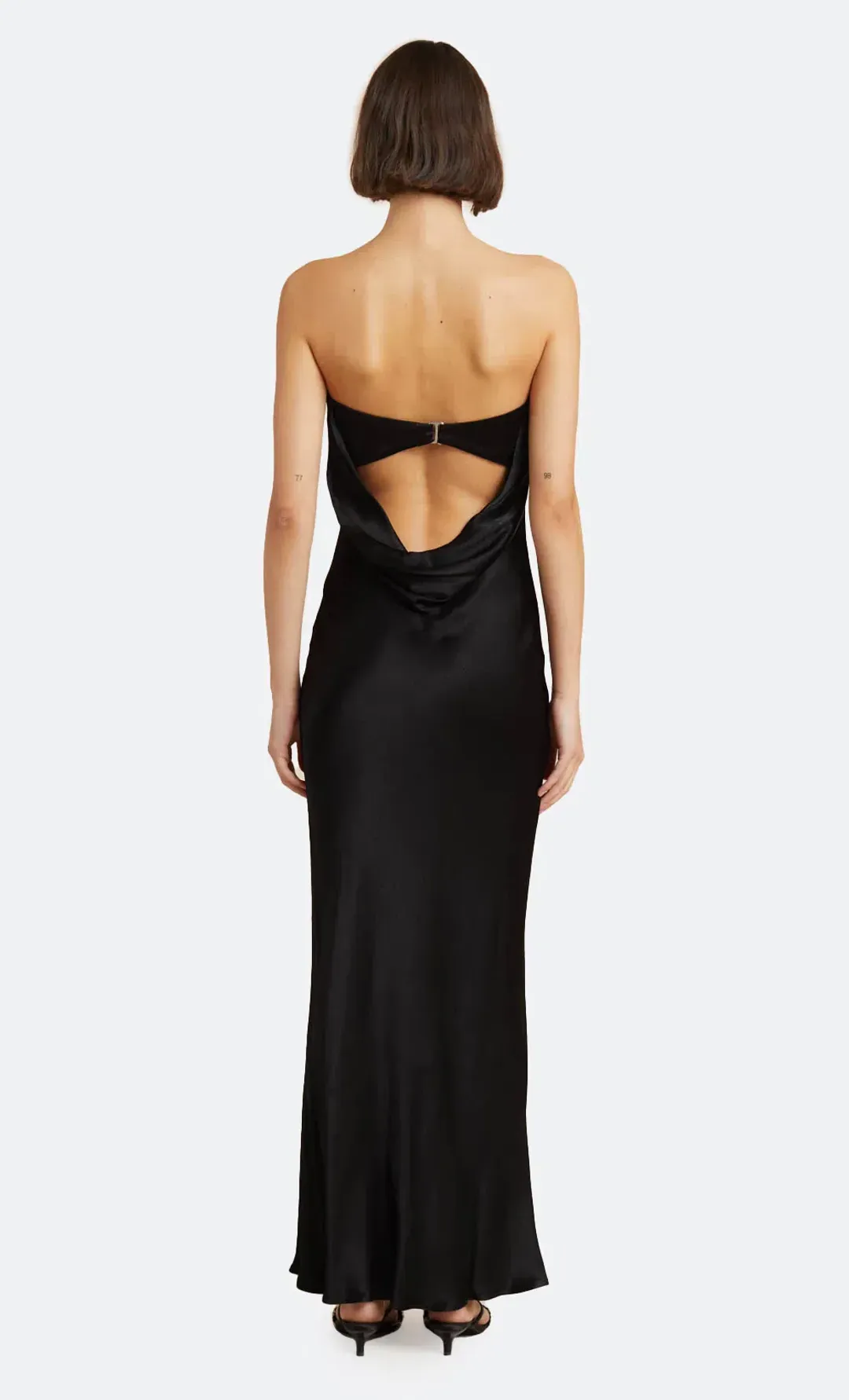 Bec & Bridge Moon Dance Strapless Maxi Dress Black Size 8 for rent on The Volte - main image