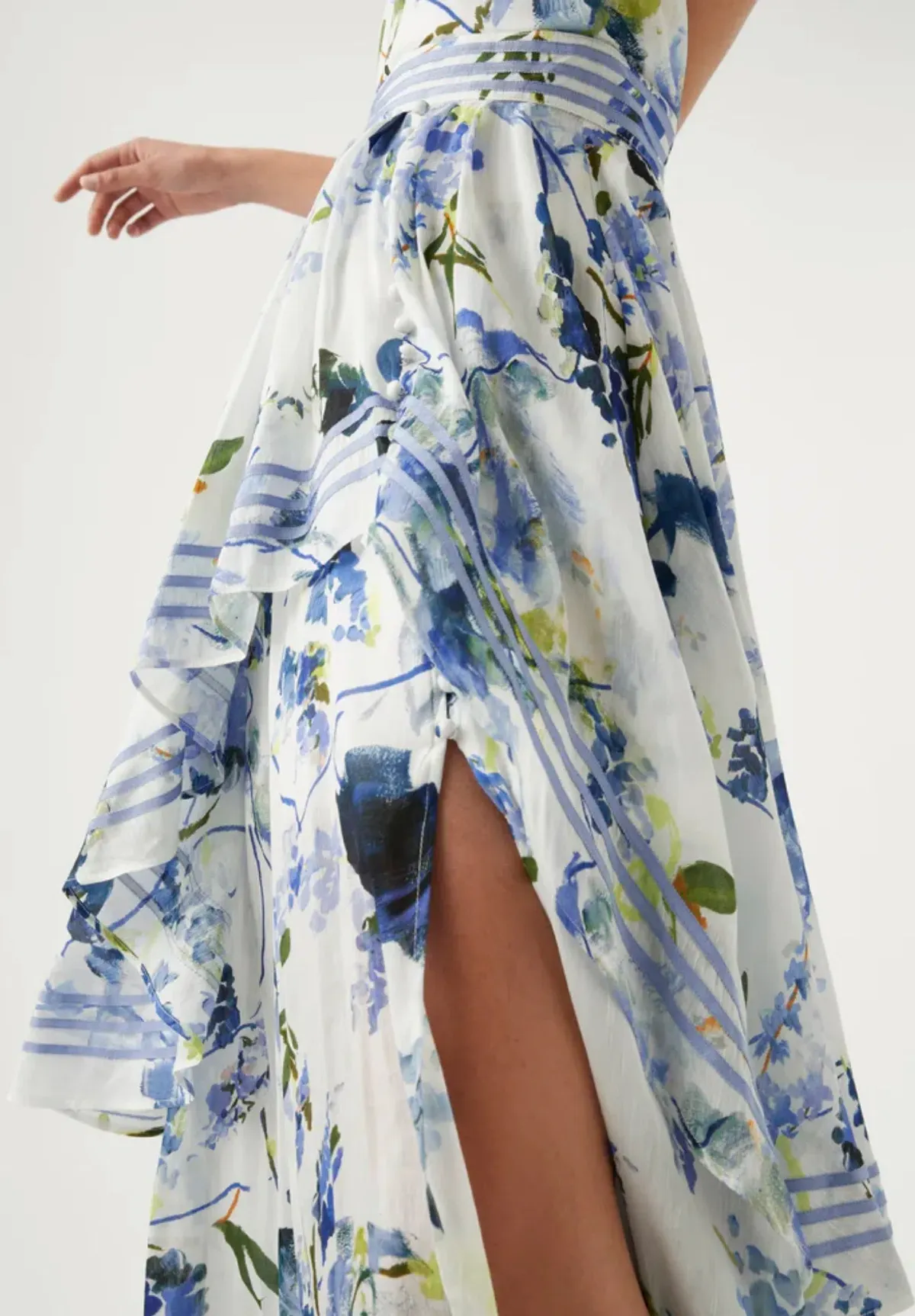 Aje Sienna Maxi Dress Lavenders of Provence Print Size 12 - Image 3