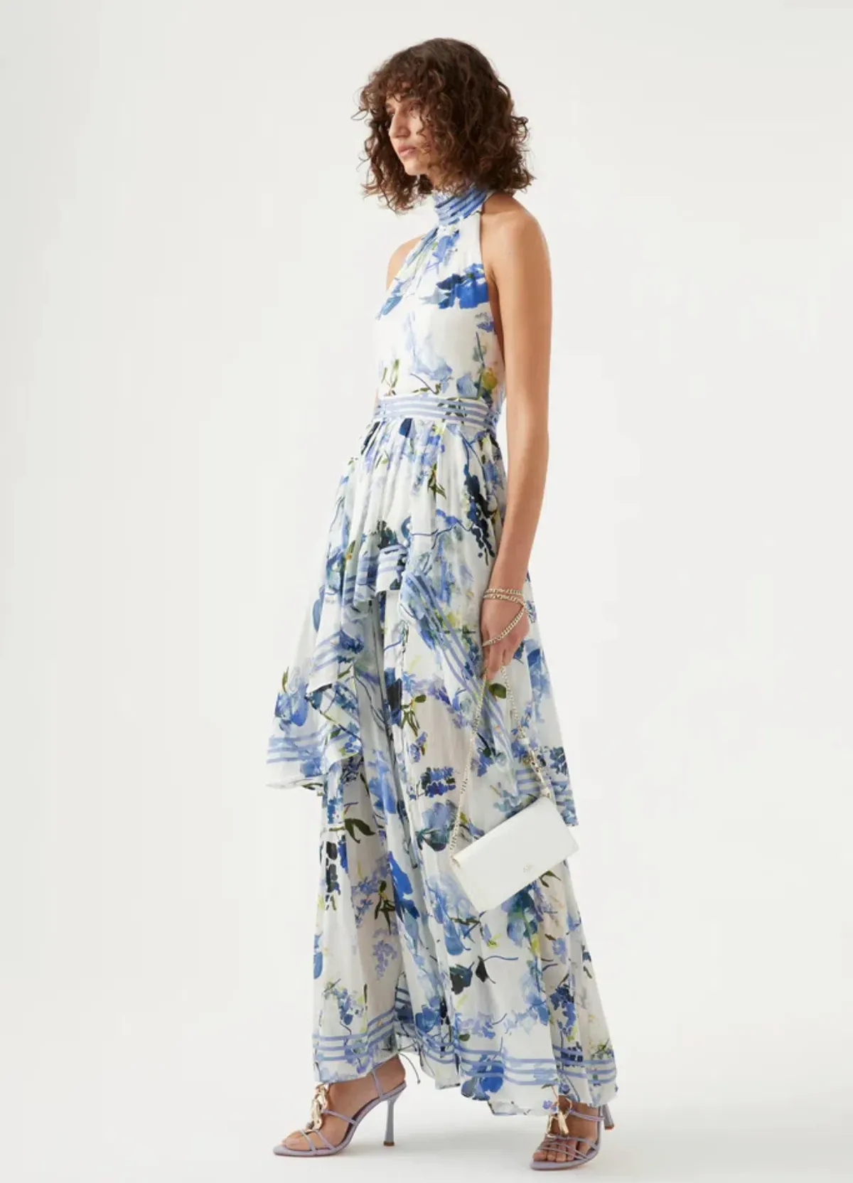 Aje Sienna Maxi Dress Lavenders of Provence Print Size 12 - Image 1