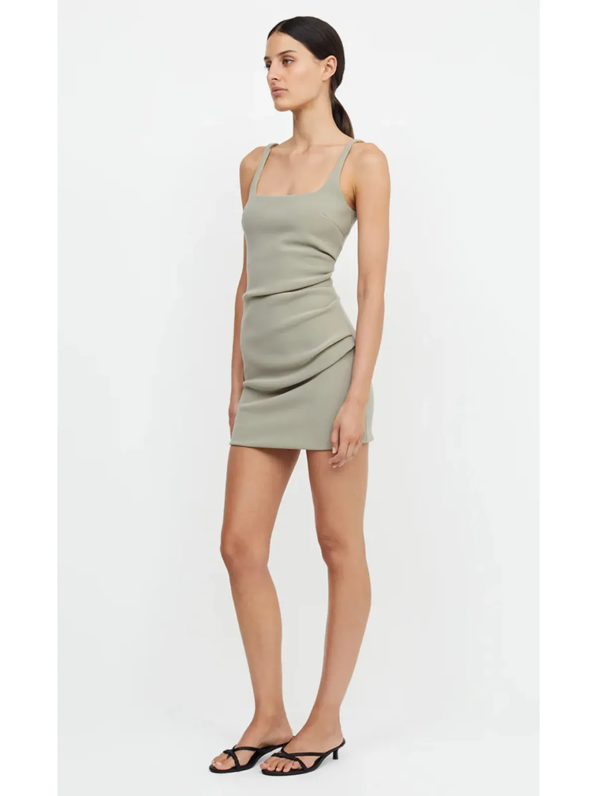 Bec & Bridge Karina Mini Dress Sage Size AU 6 - Image 2