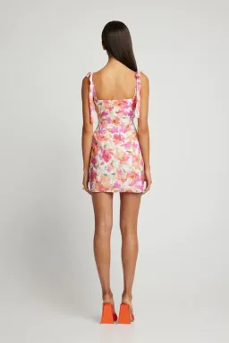 Sofia the Label Marni Mini Dress Pink Peach Floral Size XS / 6 for rent on The Volte - image 3