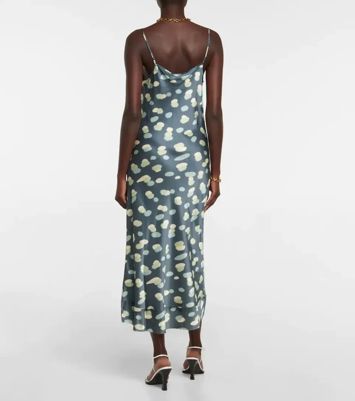 Lee Mathews Bella Printed Silk Satin Slip Dress Print Size 6 - Image 2