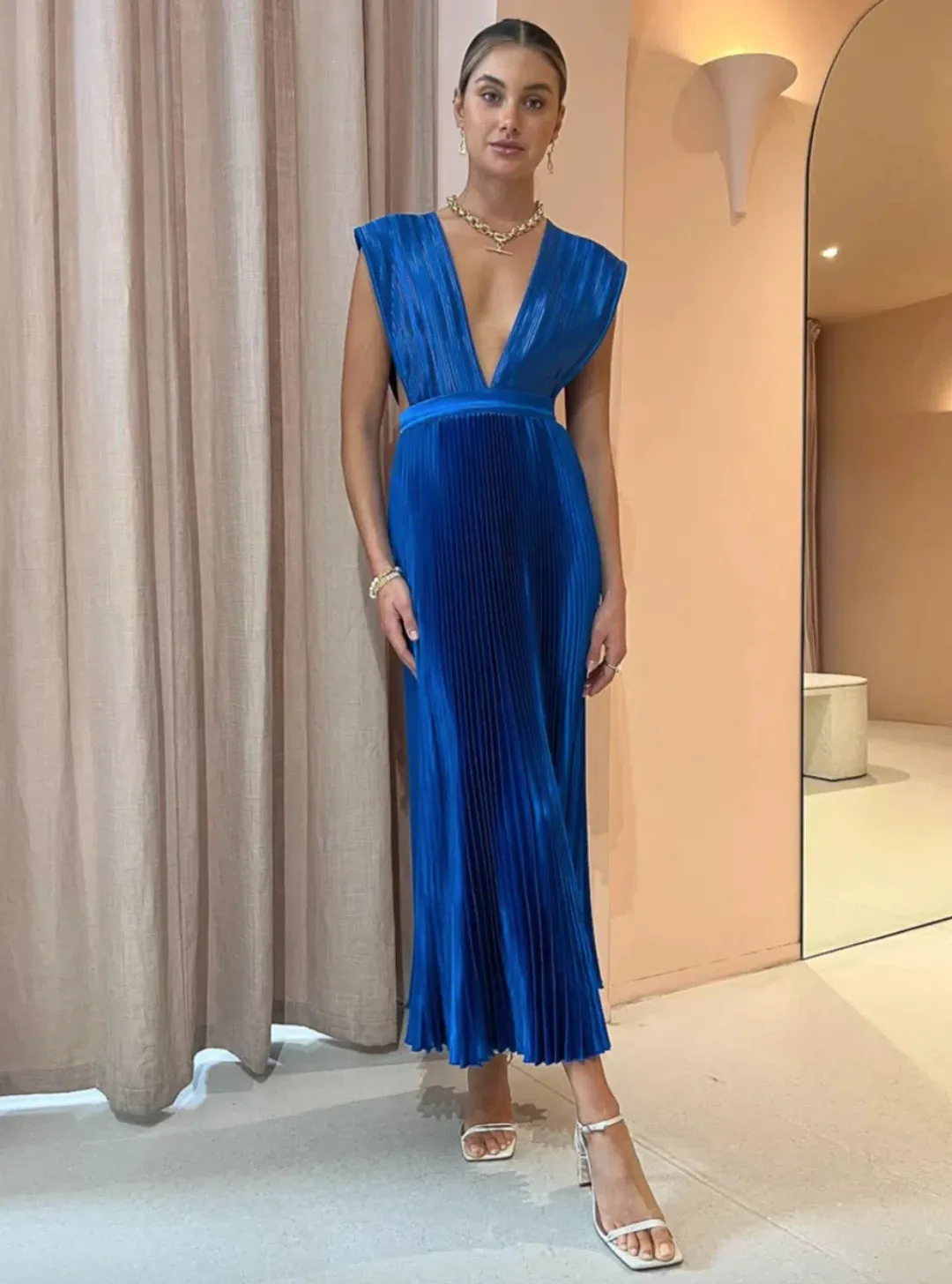 L'idée Gala Gown Moroccan Blue Size AU 14 for rent on The Volte - main image