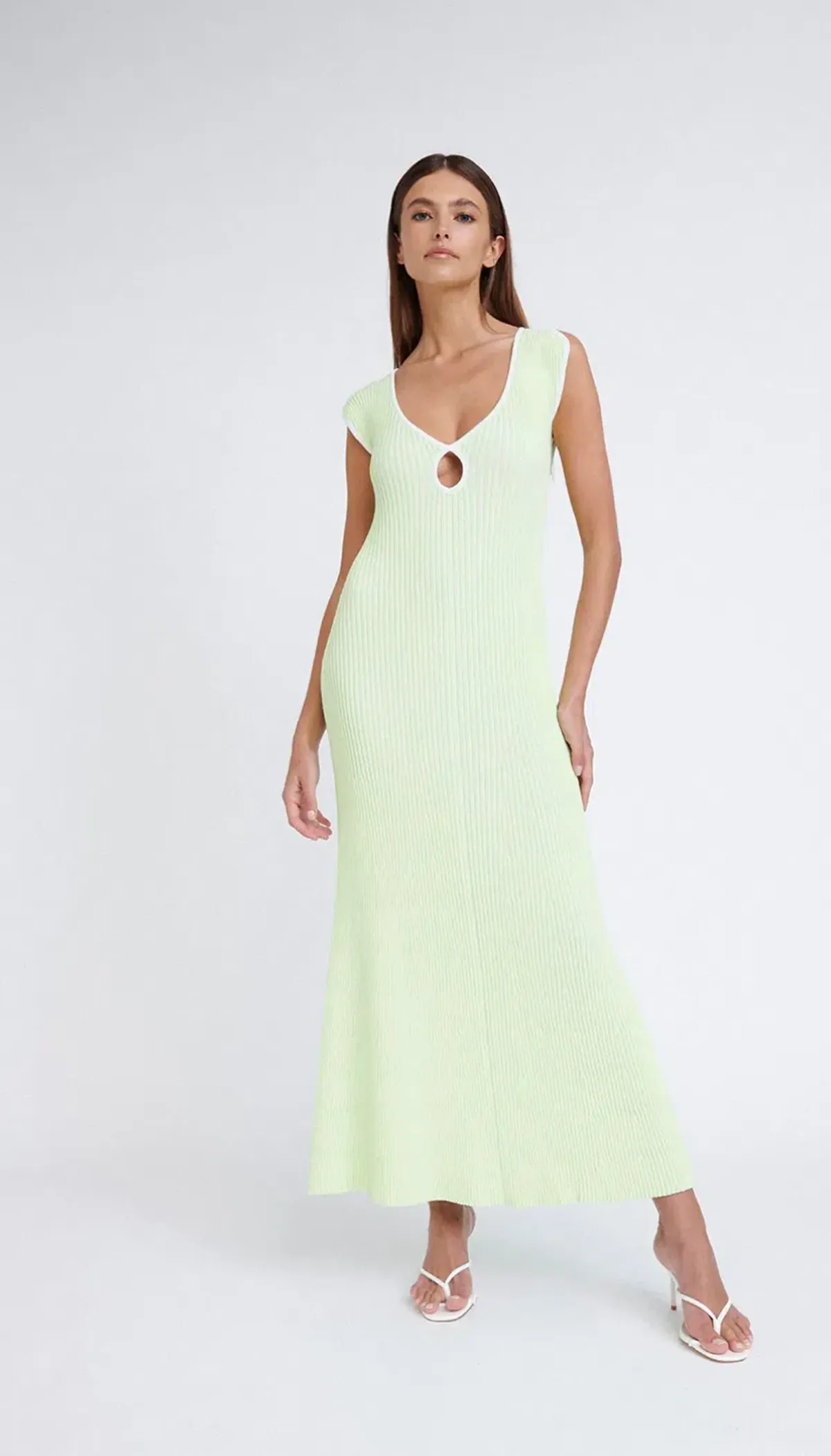 By Johnny Lara Ribbed Knit Dress Mint Size 14 / XL for rent on The Volte - main image