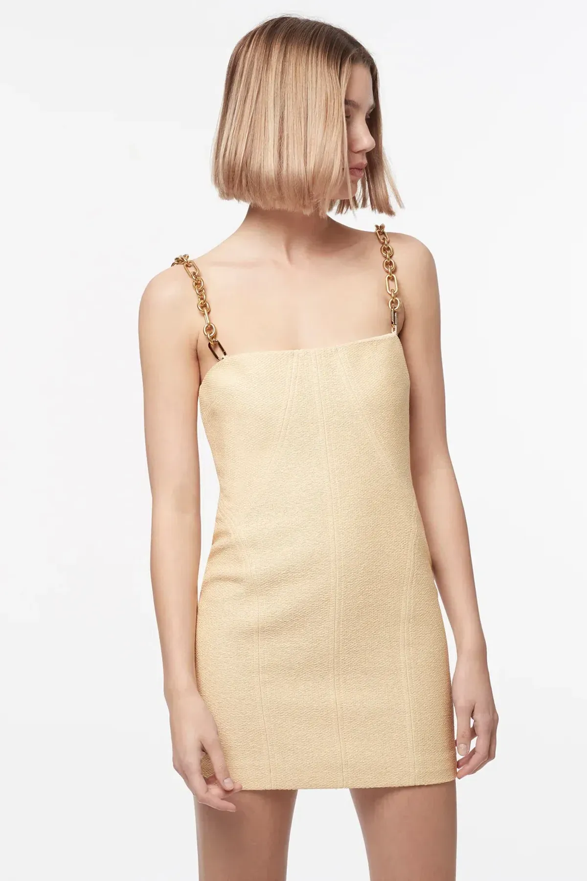 Manning Cartell Neo Classic Mini Dress with Chain Almond Size 8 - Image 11