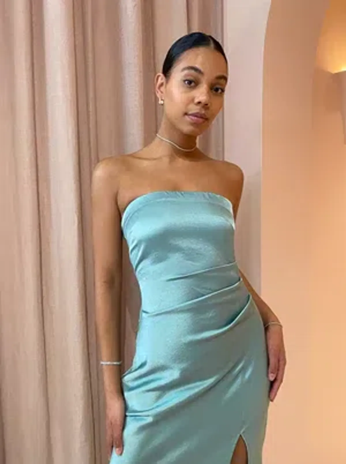 Bec & Bridge Symone Strapless Dress in Moss Green Size 10 / M - Image 2