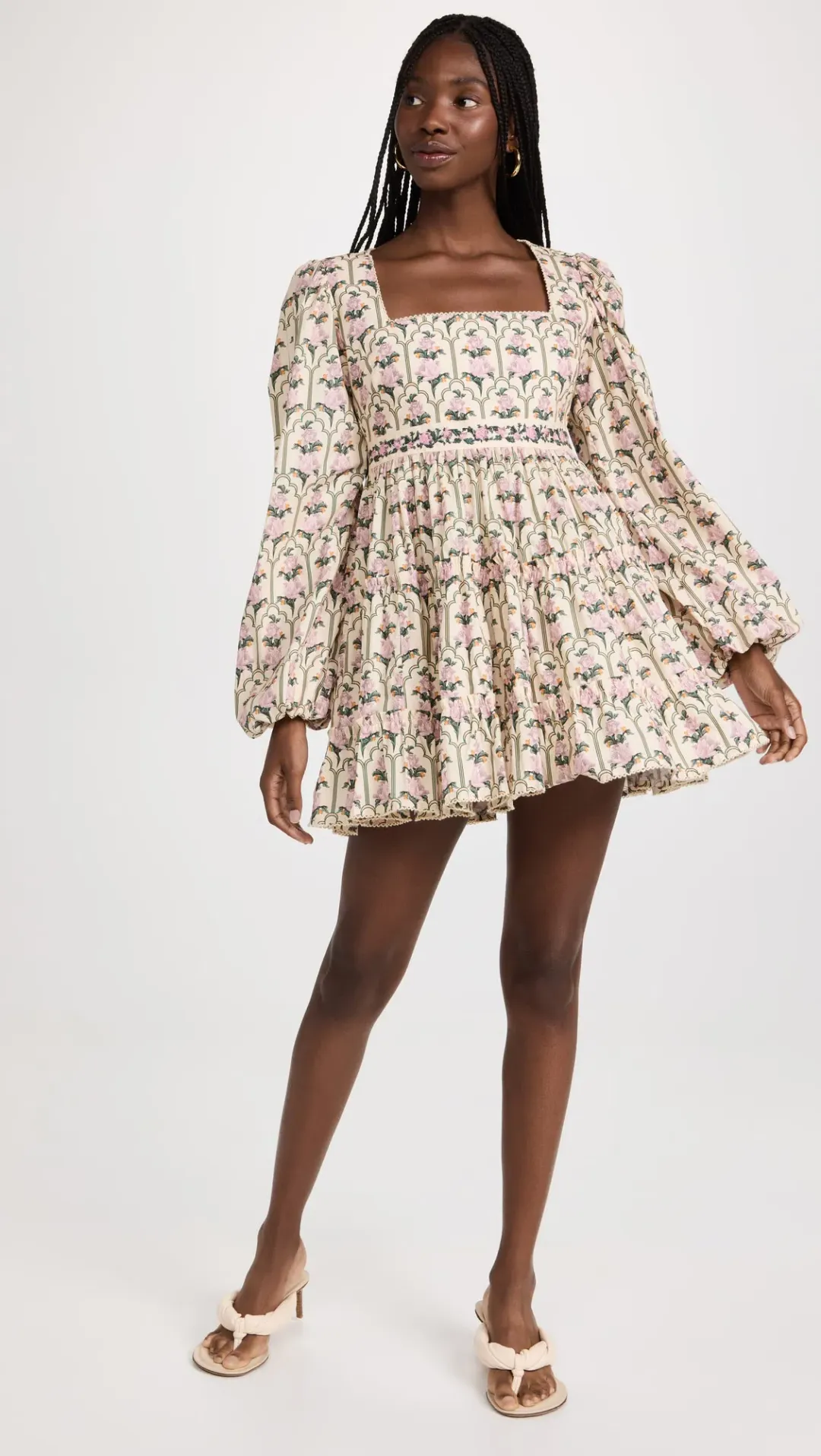 Agua by Agua Bendita Avena Peonia Aurora Mini Dress Floral Size 8 for rent on The Volte - main image