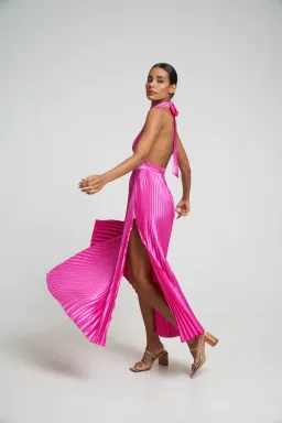 L'idee Renaissance Split Dress Flamingo Pink Size AU 12 for rent on The Volte - image 3