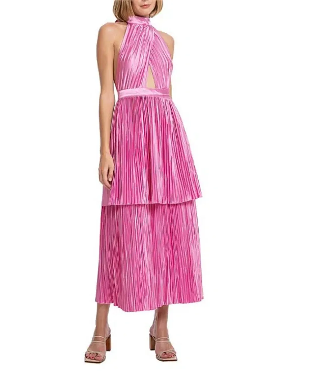 L'Idee Magnifique Midi Dress Pink Size 12 for rent on The Volte - main image