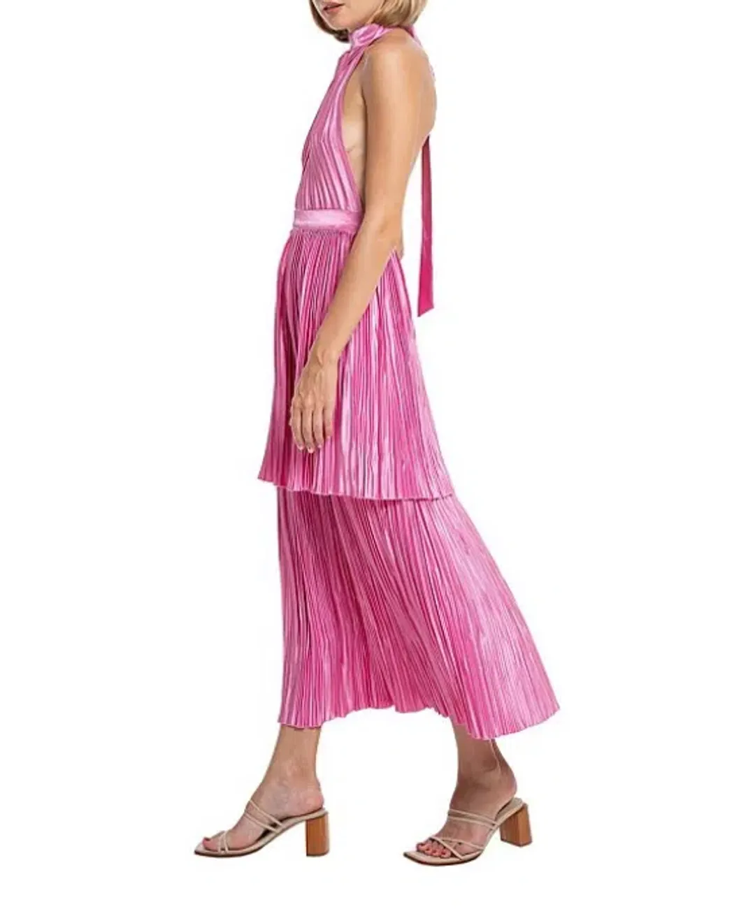 L'Idee Magnifique Midi Dress Pink Size 12 for rent on The Volte - main image