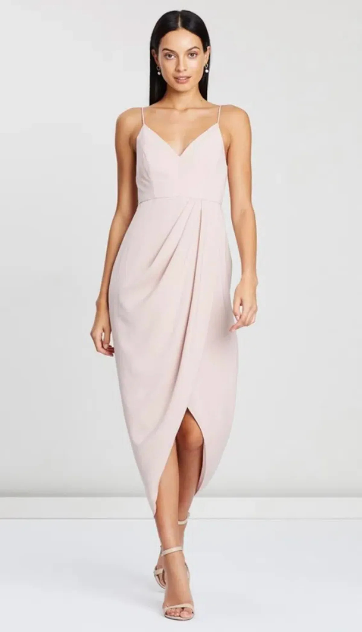 Shona Joy Core Cocktail Draped Maxi Dress in Ballet Size 8 - Image 3