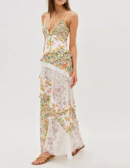 For Love & Lemons Rosalyn Maxi Dress Flower Size M/AU 10 for rent on The Volte - image 1