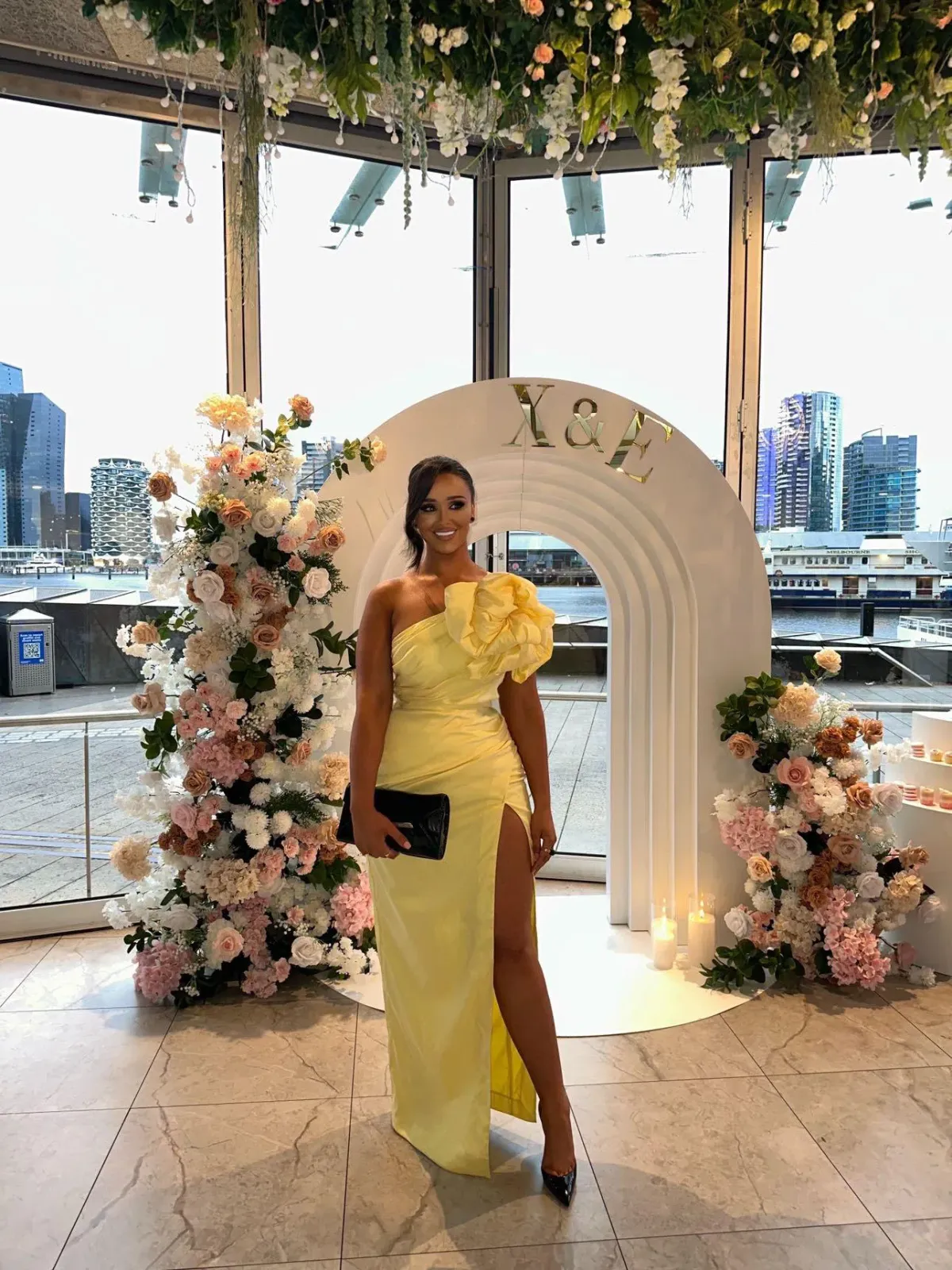 Rachel Gilbert Evana Gown in Yellow Size 3/AU12 - Image 4
