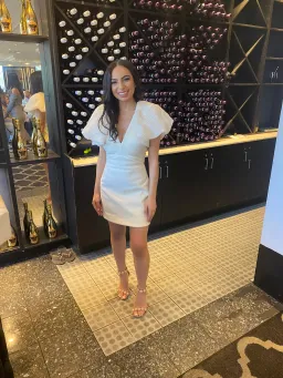 Acler Raven Mini Dress in Ivory Size 6 for rent on The Volte - image 3