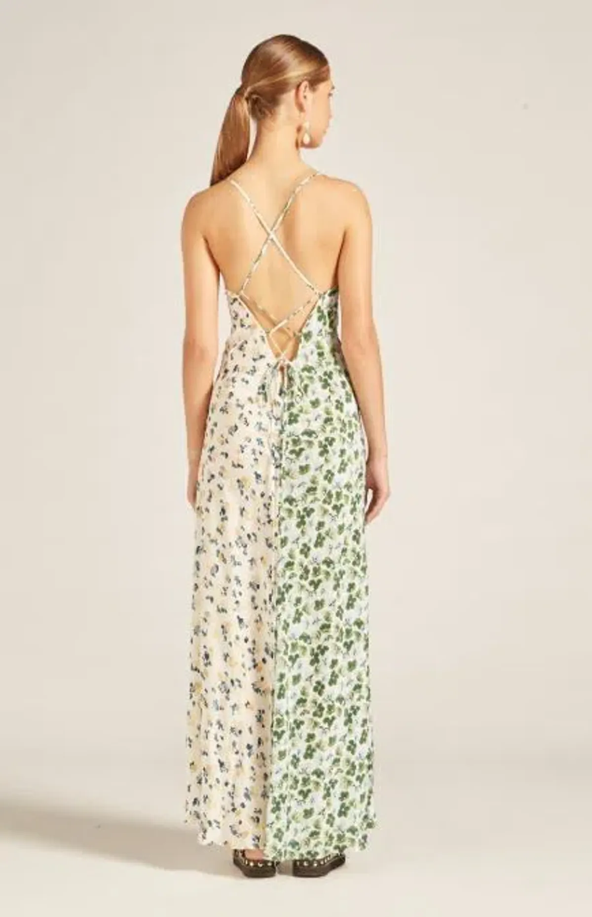 Lee Mathews Eloise Silk Slip Dress Floral Size - Image 2