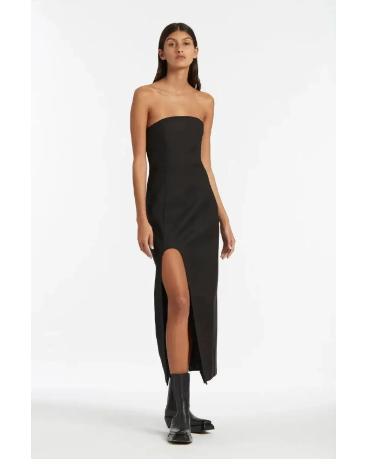 Sir The Label Marco Strapless Dress Black Size 2 / AU 10 for rent on The Volte - main image