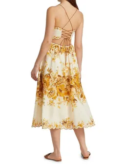 Zimmermann Aliane Scallop Midi Dress Cream Size AU 6 for rent on The Volte - image 3