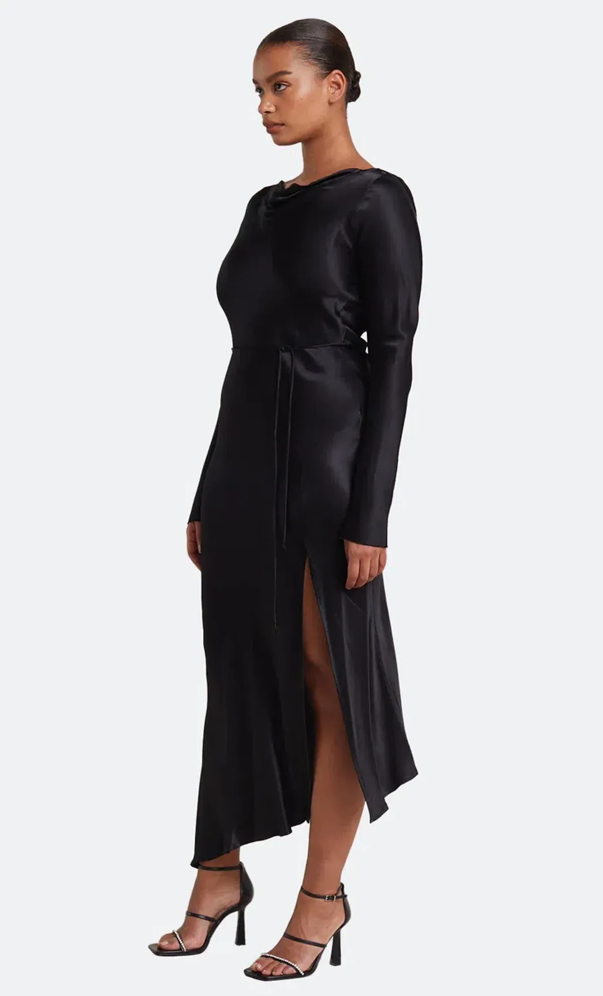 Bec & Bridge Long Sleeve Moondance Dress Maxi Black Size AU 12 - Image 4