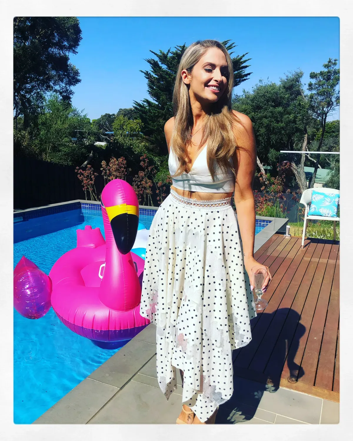 Ixiah The Label Allegra Polkadot Skirt Cream Size AU 10 for rent on The Volte - main image