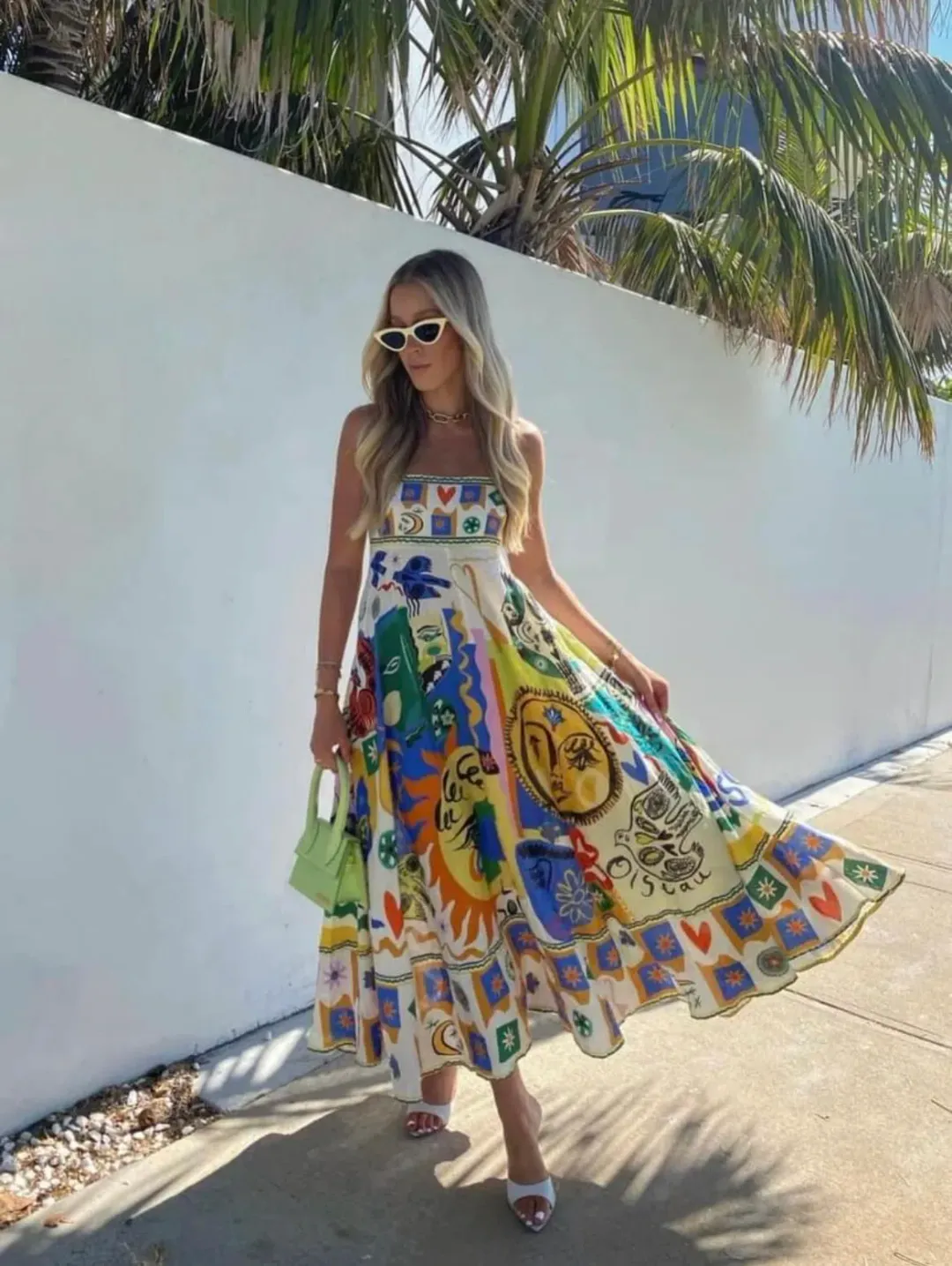 Alemais Soleil Sundress Cream Size AU 10 for rent on The Volte - main image