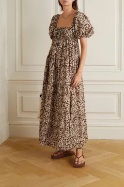 Mattaeu Cotton Poplin Maxi Dress Floral Size 14 for rent on The Volte - image 1