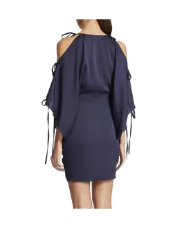 Shona Joy Calypso Twist Kimono Mini Dress Navy Blue Size 6 for rent on The Volte - image 3