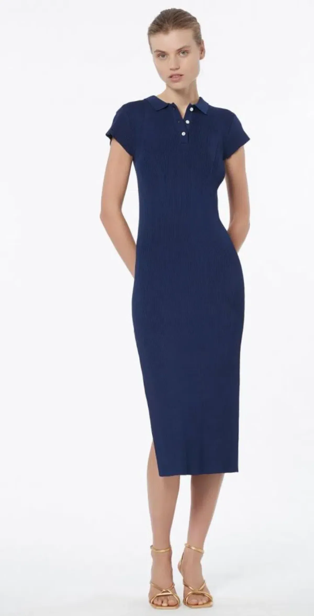 MANNNING CARTEL MVP KNIT POLO DRESS NAVY SIZE XS for rent on The Volte - main image