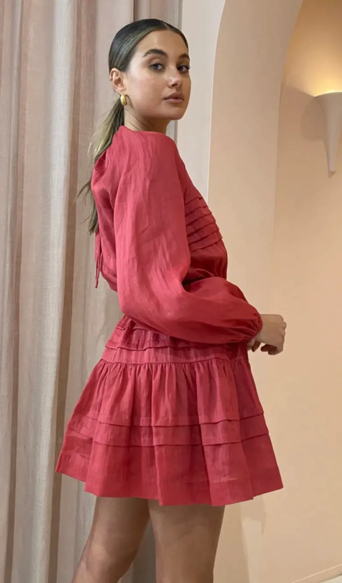 Issy Flourishes Dress Rouge Size 12 - Image 3
