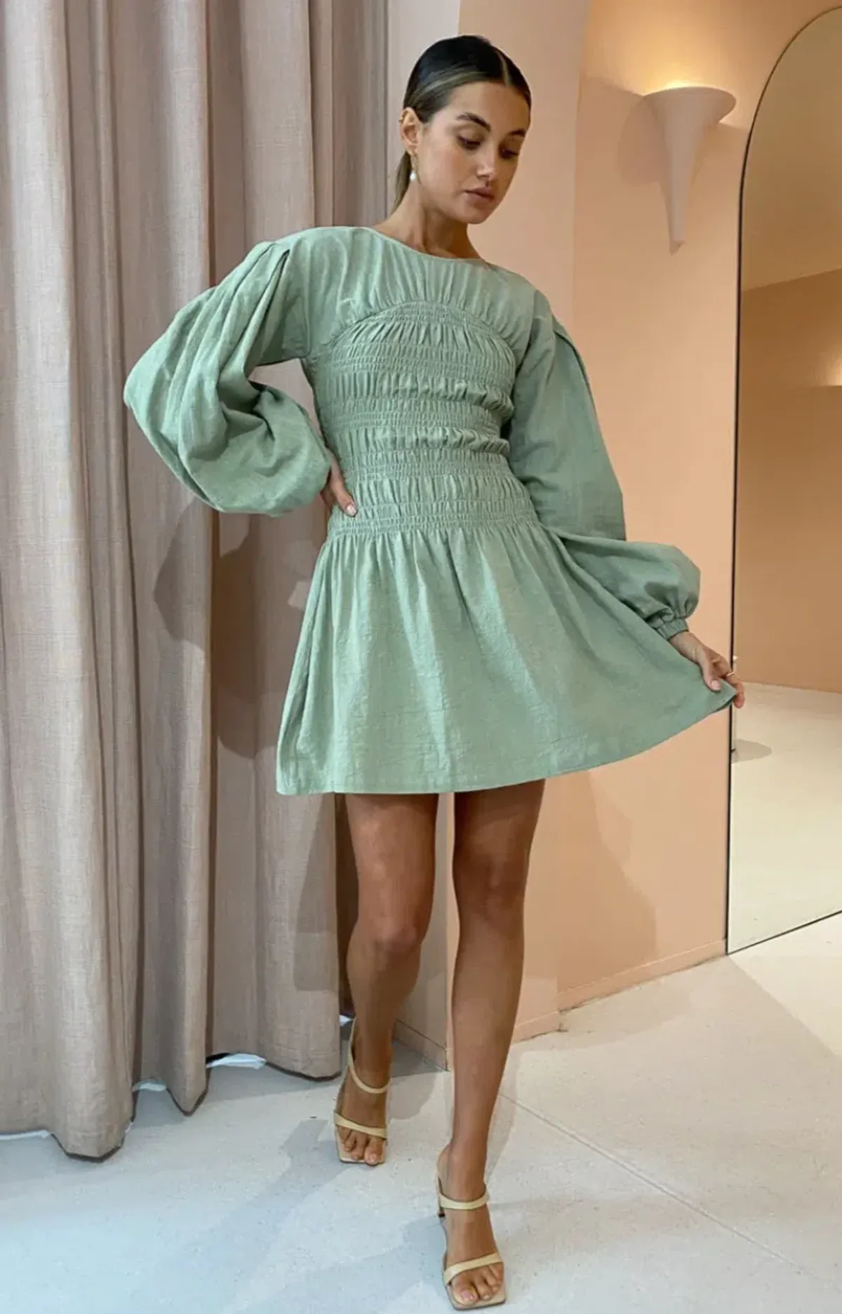 Sovere Heather Mini Dress Avocado Size 12 - Image 1