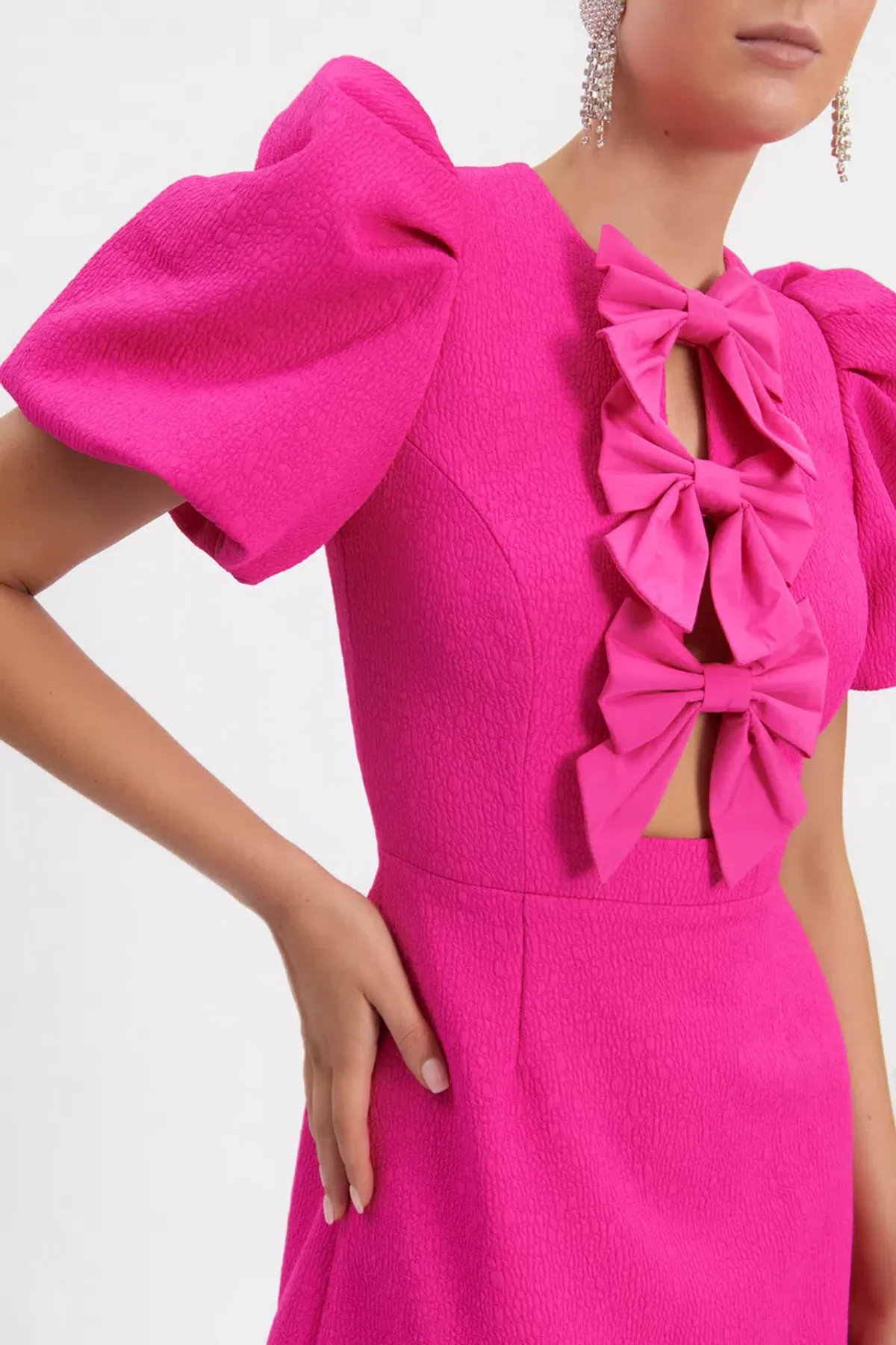 Rebecca Vallance Cecily Mini Dress Hot Pink Size 6 - Image 3