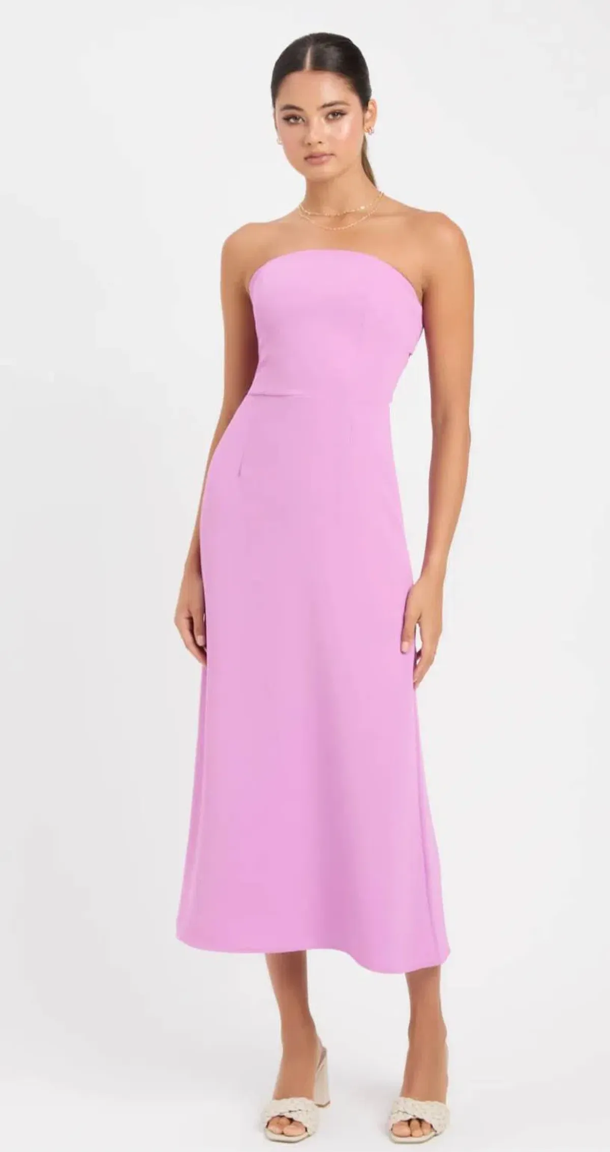 Kookai Alpha Strapless Midi Dress in Violet Size 36 / Au 8 - Image 1