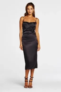 Maurie and Eve Apache Midi Dress Black Size 6 for rent on The Volte - image 1