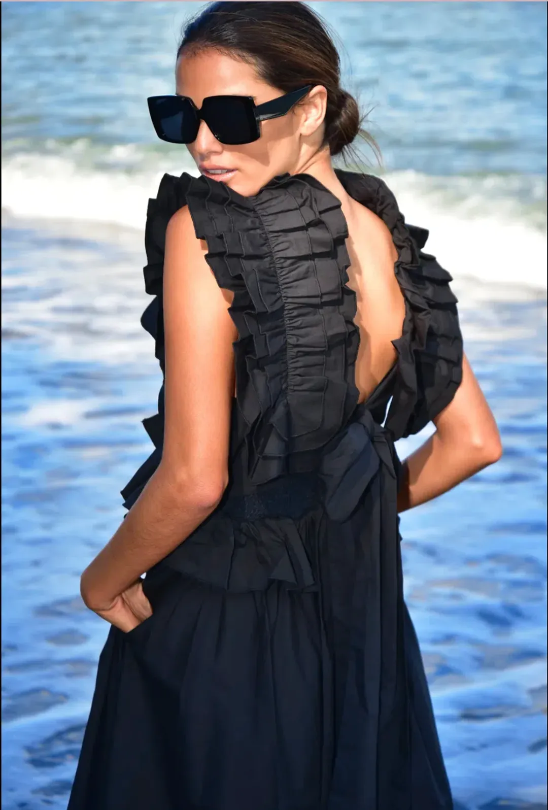 Trelise Cooper Got the Frills for You Black Size 10 for rent on The Volte - main image