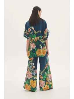 Alemais Lyla Linen Pant and Shirt Set Floral Size AU 6 for rent on The Volte - image 2