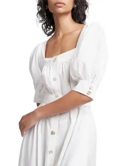 Aje The Aspect Silk Linen Dress White Size 12 for rent on The Volte - image 4
