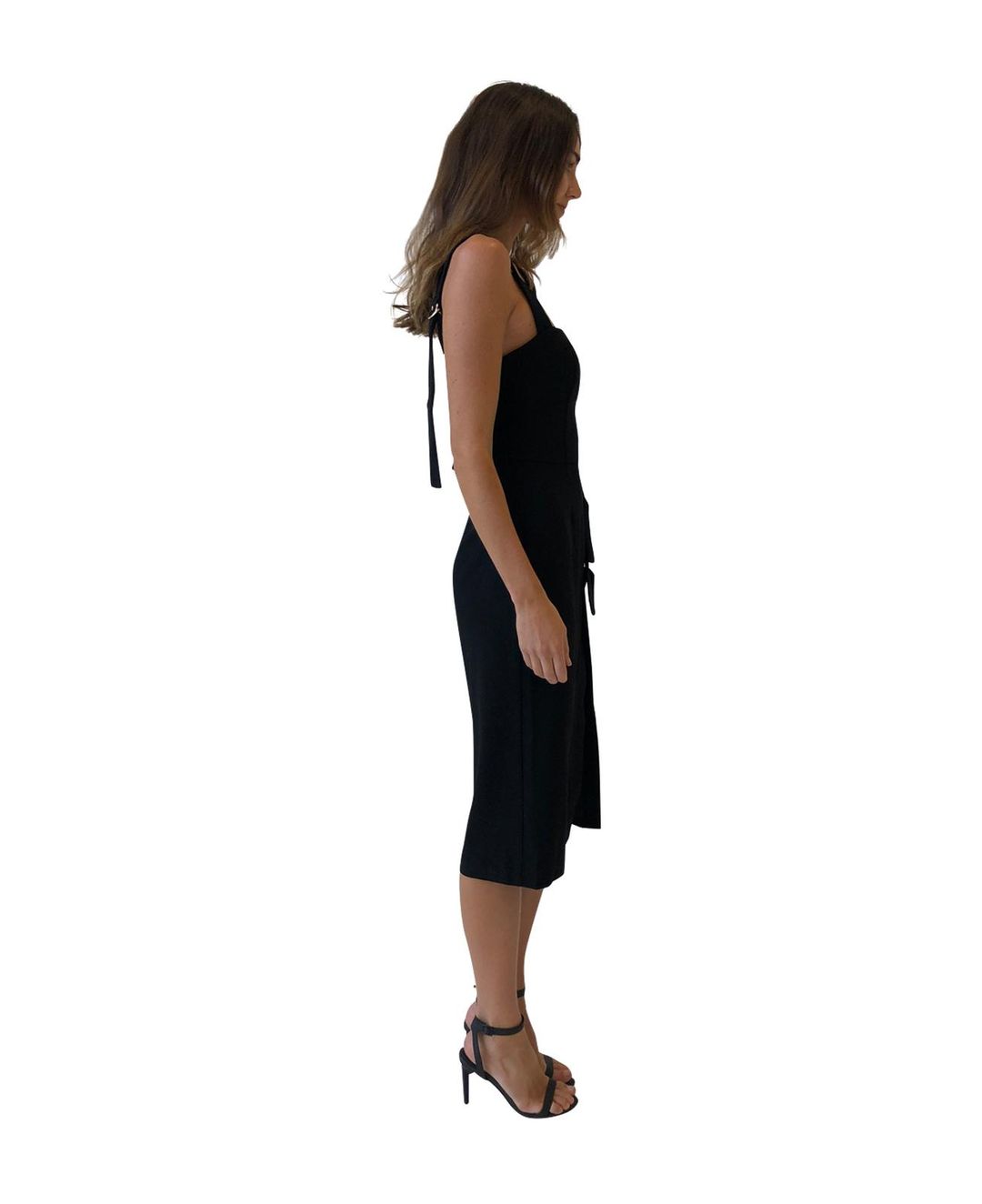 Rebecca Vallance Celestina Tie Dress in Black size 8 for rent on The Volte - main image